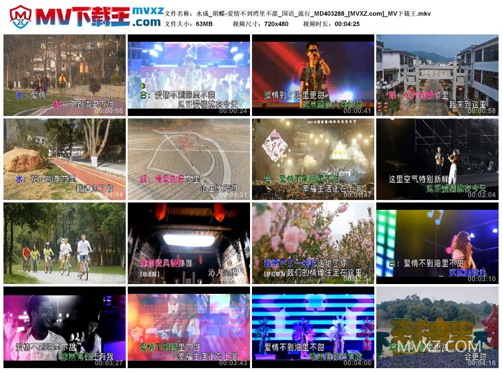 水成_胡蝶-爱情不到湾里不甜_国语_流行_MD403288